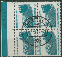 Bund 1990 SWK Mit Bogennummer 1448 U 4er-Block Bg.-Nr. Gestempelt - Used Stamps