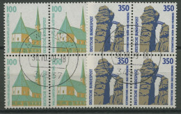 Bund 1989 Sehenswürdigkeiten SWK 1406/07 4er-Block Gestempelt - Oblitérés