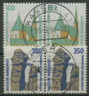 Bund 1989 Sehenswürdigkeiten SWK Waagerechte Paare 1406/07 Mit TOP-Stempel - Oblitérés