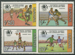 Tansania 1985 Olympische Sommerspiele Los Angeles 242/45 Postfrisch - Tanzania (1964-...)