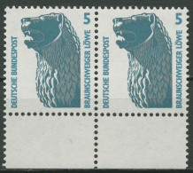 Bund 1990 Sehenswürdigkeiten SWK Mit Unterrand 1448 V Waag. Paar UR Postfrisch - Unused Stamps