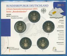 Deutschland 2 Euro 2015 Hessen Originalsatz St OVP (m1462) - Deutschland