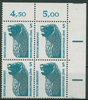 Bund 1990 Sehenswürdigkeiten SWK 1448 V 4er-Block Ecke 2 Postfrisch - Unused Stamps