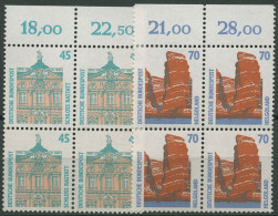 Bund 1990 Sehenswürdigkeiten SWK Mit Oberrand 1468/69 4er-Block OR Postfrisch - Unused Stamps