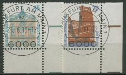 Bund 1990 Sehenswürdigkeiten SWK 1468/69 Ecke 4 Gestempelt - Used Stamps