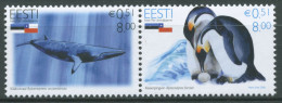 Estland 2006 Freundschaft Mit Chile Tiere Pinguin, Wal 568/69 ZD Postfrisch - Estonie