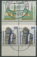Bund 1989 Sehenswürdigkeiten SWK Waagerechte Paare 1406/07 UR Gestempelt - Used Stamps