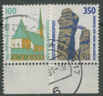 Bund 1989 Sehenswürdigkeiten SWK Mit Unterrand 1406/07 UR Gestempelt - Used Stamps