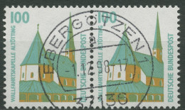 Bund 1989 Sehenswürdigkeiten SWK Waagerechtes Paar 1406 V Mit TOP-Stempel - Used Stamps