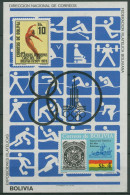 Bolivien 1980 Olympische Sommerspiele Moskau Block 100 Postfrisch (C63374) - Bolivie