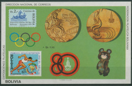 Bolivien 1980 Olympische Sommerspiele Moskau Block 101 Postfrisch (C63375) - Bolivia