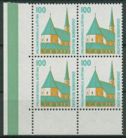 Bund 1989 Sehenswürdigkeiten SWK 1406 V 4er-Block Ecke 3 Postfrisch - Unused Stamps