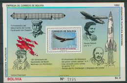 Bolivien 1992 Geschichte Der Luftfahrt Block 199 Postfrisch (C22895) - Bolivie