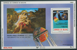 Bolivien 1992 Telekommunikation Gemälde Rubens Block 197 Postfrisch (C97391) - Bolivia