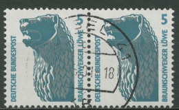 Bund 1990 Sehenswürdigkeiten SWK Waagerechtes Paar 1448 V Gestempelt - Used Stamps