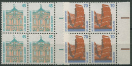 Bund 1990 Sehenswürdigkeiten SWK Rand Rechts 1468/69 4er-Block SR Re. Postfrisch - Unused Stamps