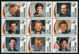 Ghana 1994 - Mi-Nr. 2037-2045 ** - MNH - Aus KLB - Raumfahrt / Space - Ghana (1957-...)