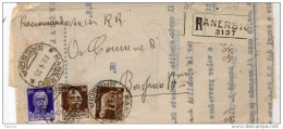 1935 LETTERA   RACCOMANDATA CON ANNULLO MANERBIO BRESCIA - Marcophilia