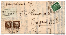 1934  LETTERA   RACCOMANDATA CON ANNULLO MANERBIO  BRESCIA - Storia Postale