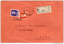 1941  LETTERA RACCOMANDATA CON ANNULLO NICASTRO LAMEZIA TERME - Poststempel