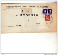 1943  LETTERA RACCOMANDATA CON ANNULLO BOLOGNA VIA S. VITALE - Storia Postale
