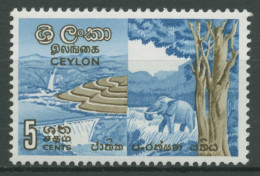 Sri Lanka 1963 Naturschutzwoche Reisfelder Elefant 325 Postfrisch - Sri Lanka (Ceylan) (1948-...)