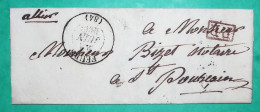 CAD TYPE 13 FEURS LOIRE DEPART POUILLY LES FEURS PP PORT PAYE POUR ST POURCAIN ALLIER 1838 LETTRE COVER FRANCE - 1801-1848: Vorläufer XIX