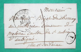 CAD TYPE 13 RENNES ILLE ET VILAINE CORRESPONDANCE LOCALE TAXE 1 DECIME RURAL POUR MELESSE 1840 LETTRE COVER FRANCE - 1801-1848: Vorläufer XIX