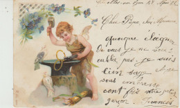 CPA PRECURSEUR ILLUSTRATEUR : ANGELOT FORGEANT DES ANNEAUX (1892) - COLOMBES - Before 1900