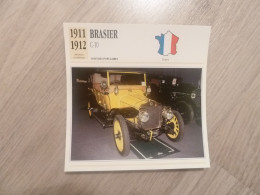 1911-1912 - Voitures Populaires - Brasier C-10 - Moteur 4 Cylindres En Ligne - France - Fiche Technique - - Passenger Cars