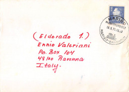 1616 02  DANMARK TRAIN POSTMARK MARIBO BANDHOLM TO RAVENNA ITALY - Brieven En Documenten