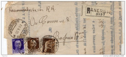 1935 LETTERA   RACCOMANDATA CON ANNULLO MANERBIO BRESCIA - Storia Postale