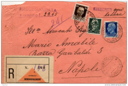 1941  LETTERA   RACCOMANDATA CON ANNULLO VIBO VALENTIA CATANZARO - Marcofilie