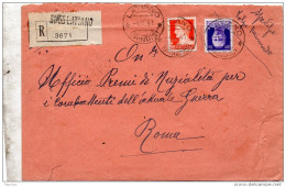 1941  LETTERA RACCOMANDATA CON ANNULLO LATIANO  BRINDISI - Poststempel