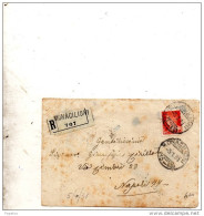 1931  LETTERA RACCOMANDATA CON ANNULLO MONACILIONI CAMPOBASSO - Marcophilia