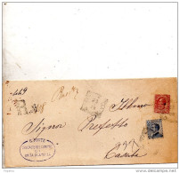 1908  LETTERA RACCOMANDATA CON ANNULLO ORTA DI ATELLA CASERTA - Poststempel