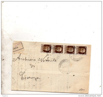 1937  LETTERA RACCOMANDATA CON ANNULLO S. GIOVANNI IN FIORE COSENZA - Poststempel