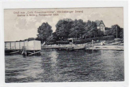 39069941 - Moenkeberger Strand Mit Gruss Vom  Café Ernestinenhoehe  Ungelaufen  Top Erhaltung. - Kiel