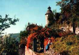 RECTO/VERSO - CPSM - ABUSSON - LA TOUR DE L'HORLOGE DU XVIe (16e) - VILLAGEOISE - Aubusson