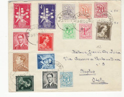 1625 01 BELGIQUE LA LOUVRIERE TO NAPOLI ITALY - 1957 - Lettres & Documents