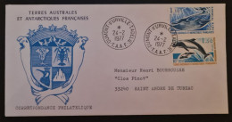 TAAF,  Timbres Numéros 64 Et 65 Oblitérés De Terre Adélie Le 24/2/1977. - Lettres & Documents