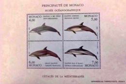 MONACO 1992 Bloc Dauphins BF 56 MNH ** Mediterranean Dolphins Delfino Dauphin Dolphin Delfín Delfin - Ungebraucht