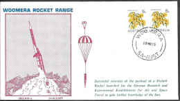 Australia Space Cover 1975. Skylark Rocket Launch Woomera - Océanie