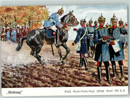13927041 - Saechs. Garde Reiter Regiment XII - Meldung - Döbrich-Steglitz