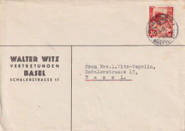 Motiv Brief  "Witz, Vertretungen, Basel"       1937 - Covers & Documents