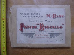 Pochette BIOT Papier Photo BIOCELLO Ouvert Usine A Bel Air Macon PHOTOGRAPHIE - Supplies And Equipment