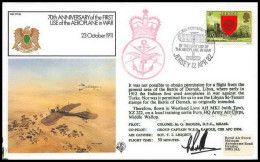 1074 Lettre Airmail War Cover Jersey Aéroplane In War 1911 - 1982 Signé (signed) - Airplanes