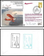 1050 Concorde Lettre Aviation Airmail Cover Luftpost France Paris New York Breguet Signé (signed) - Concorde