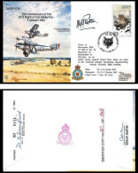 1075 Lettre Airmail War Cover Jersey Fairey Fox 1984 Signé (signed) - Airplanes