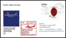 0994 Lettre Airbus Aviation Premier Vol (Airmail Cover First Flight Luftpost) Germany 5/8/1977 Lufthansa  - Avions